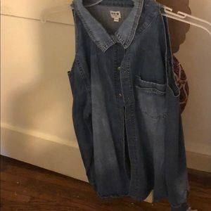 Unio Blue Jean Cold Shoulder Top